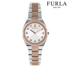 Furla 1927 Women Quartz Wristwatch Stainless Steel Silver Pink Gold