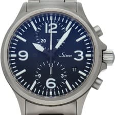 Sinn 756 Chronograph 40mm SS Men's Watch Black Used