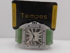 CARTIER SANTOS 100 XL 2656 DIAMONDS BEZEL & LUGS AUTOMATIC W20073X8 WATCH