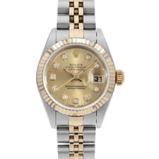 ROLEX Datejust 10P Diamond 69173G Champagne W Number second hand Women