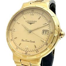 Longines Conquest GP Quartz Gold Dial Band Men Watch