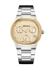 ADRIATICA Men Quartz Casual Watch Classic Dress Gold color Dial Waterproof Swiss