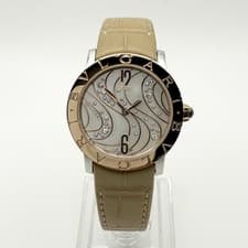 Bvlgari BBLP33SG 33mm Automatic Watch Steel 18K Rose Gold MOP Diamond Dial