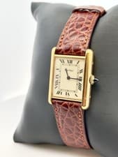 1970's Vintage Cartier Pre Must 18K Gold Plated Manual Wind Unisex Tank Watch