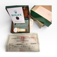 Full Set 1970 Very Rare Rolex Date 34 mm 18K Yellow Gold Automatic Watch 1510