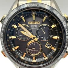 Seiko Astron SBXB007 8X82-0AB0 GPS Solar Chronograph Titanium Ceramic Gold JDM