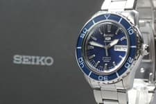 Full Set *MINT* SEIKO 5 Sports 7S36-04N0 Blue Dial 23 Jewels 42mm Men's AT Watch