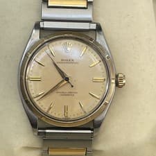 1958 Rolex Oyster Perpetual Men's Two-Tone Champagne Dial Automatic Wristwatch