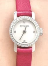 Longines Mini Red L2.303.0.87.3 Diamond Mother of Pearl Dial Quartz Watch