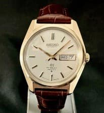 Grand Seiko Automatic Watch 6146-8000 Hi-Beat Day-Date 36mm Silver Dial