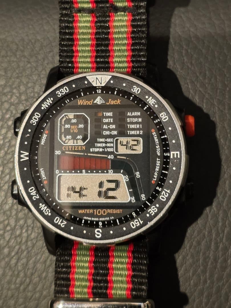 Citizen Digital Sports Wind Jack Wristwatch Yacht Timer Vintage Mens Watch