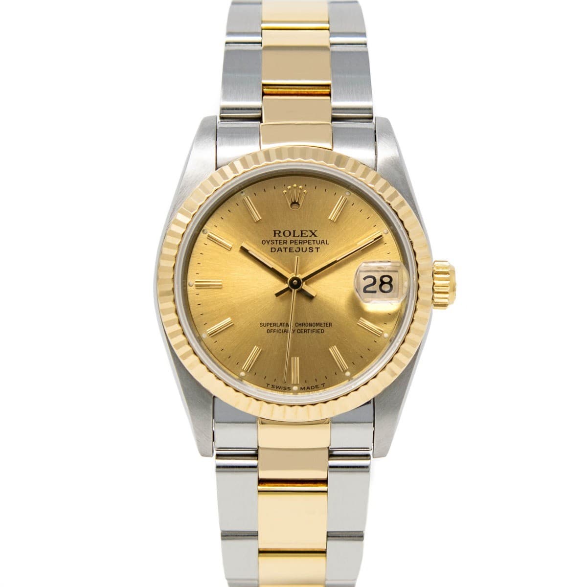 Rolex Women's Datejust 31 Steel & Gold 68273 Champagne Index
