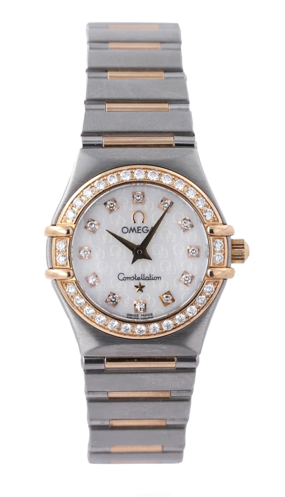 OMEGA Constellation Mini 22.5mm  18ct Red Gold MOP Diamond Dial Bezel 1360.75.00