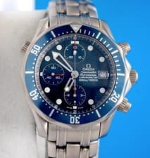 Mens Omega Seamaster Titanium Professional Chronograph watch Blue Dial - 2298.80