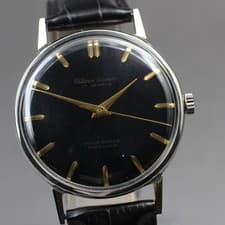 Near MINT CITIZEN Homer HR151301 Black Dial OH Manual 35mm Men's Watch 1962