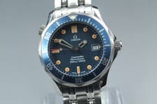 [Near MINT Box] OMEGA Seamaster 2561.80 300M 36mm Date Blue Quartz Men's Watch