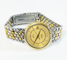 Vintage Omega De Ville Automatic 35mm Gold Dial 2 Tone Bracelet Date Watch