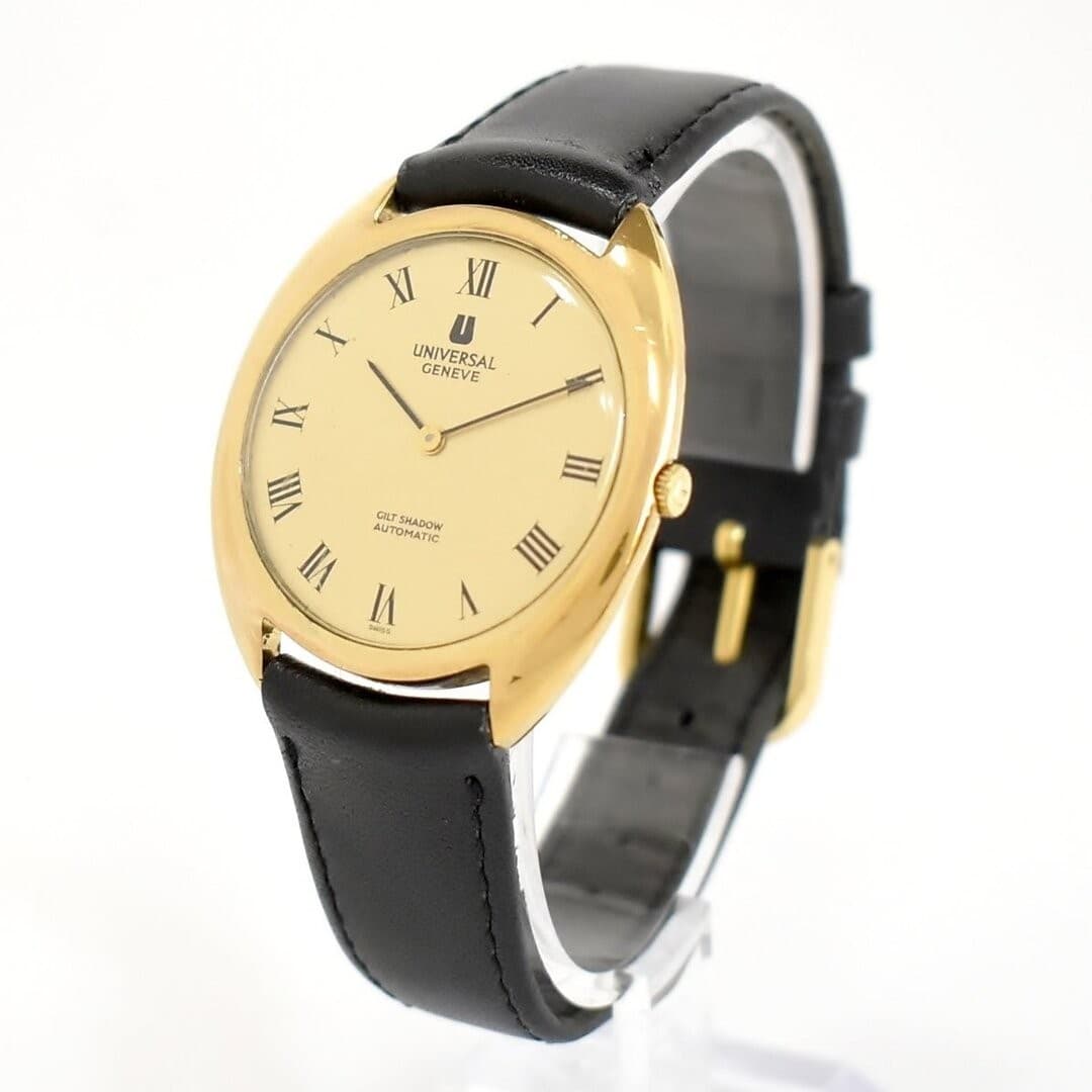 Universal Genève Gilt Shadow Automatic Unisex Pre-owned Watch From Japan