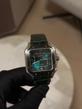 Cartier Santos Green Arabic Numerals Size Large 2025 Full Set