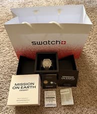 Omega X Swatch Mission On Earth Desert. Moonswatch. New With Box And Papers