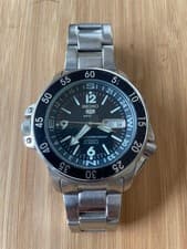 Seiko 5 Sports Blue Atlas Automatic Diver 200M Men's Watch Used