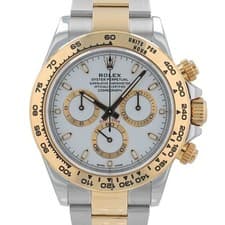 Rolex Daytona Chronograph 116503 Mens Watch Two-Tone 18KY & SS White Dial Watch