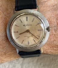 CITIZEN CUSTOM DELUXE WATCH 21 JEWELS MANUAL WINDING JAPAN ufo disco Volante