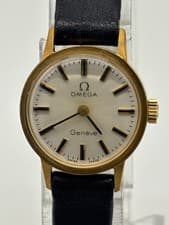Omega Geneve Manual Wind Watch Silver Dial 20mm Used Good Condition