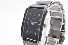 RADO Diastar 160.0486.3 Quartz Unisex Watch Black Dial Stainless Steel 24mm