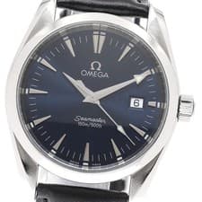 OMEGA Seamaster Aqua Terra 2518.80 Date Navy Dial Quartz Boy's Watch_938058