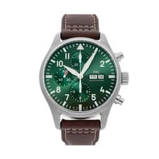 IWC Pilot's Chrono Limited Edition Racing Green Auto Steel 43mm Watch IW3777-26