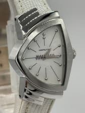 HAMILTON Ventura H242112 White shell Dial Quartz Womens Watch genuine belt