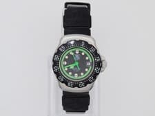 Vintage Tag Heuer Ladies Watch, Green Bezel, Swiss Quartz