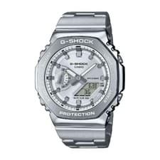 CASIO G-SHOCK GM-2110D-7AJF Silver Stainless Steel With Box Working Japan