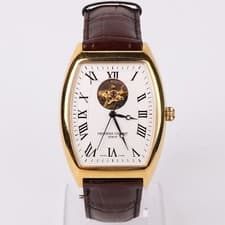 Fredrique Constant Gold-Plated Open Heart Leather Men's Watch 154839622