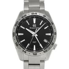 GRAND SEIKO Sports Collection Quartz Gmt SBGN027 Black Men's Used Watch #31131