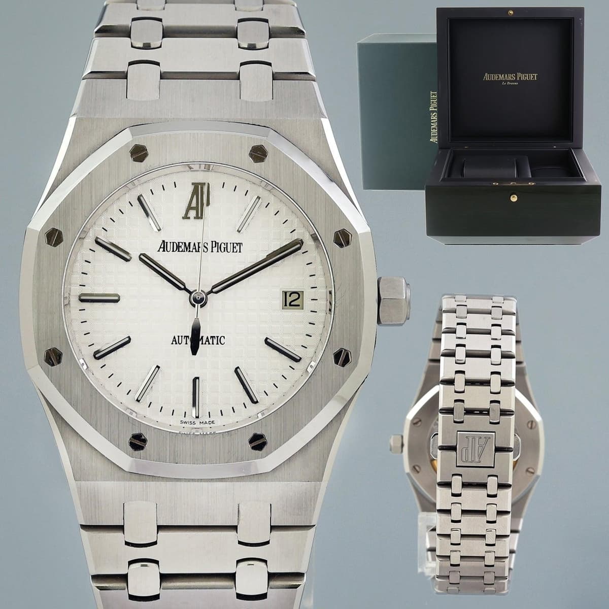 MINT Audemars Piguet Royal Oak White 39mm Steel 15300ST Watch Box