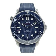 Omega Seamaster Wave 300m Diver Blue Ceramic Watch 210.32.32.42.20.03.001