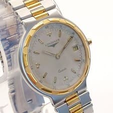 Longines Conquest Silver Dial Quartz Men Vintage Watch Used Working #80