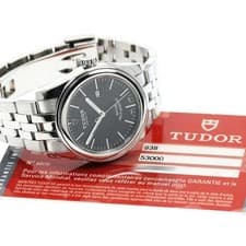 TUDOR GLAMOUR DATE 53000 31mm SS Black Dial Automatic Date #C445
