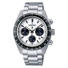 Seiko SBDL085 Prospex SPEEDTIMER Solar Chronograph Mens Watch Silver White Japan