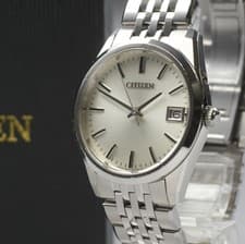 [Near MINT] The Citizen A660-T003133 35mm Silver Dial Date Qz Men's Watch JAPAN