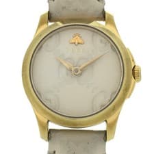 Gucci G-Timeless YA126580 Wristwatch, White, Stainless Steel, Used
