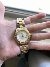 Tag Heuer WAP1120.BB0832 Mens Aquaracer Series Watch Gold Silver Stainless