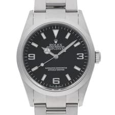 ROLEX Explorer I 114270 black Y Number second hand mens