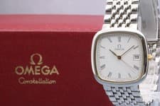 Vintage 1980's [N MINT /w Box] OMEGA De Ville 396.1017 Cal.1430 QZ Men's Watch