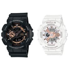 [Casio] CASIO G shock Baby G Pair Watch Digital & Analog Anadis Rose Gold Black