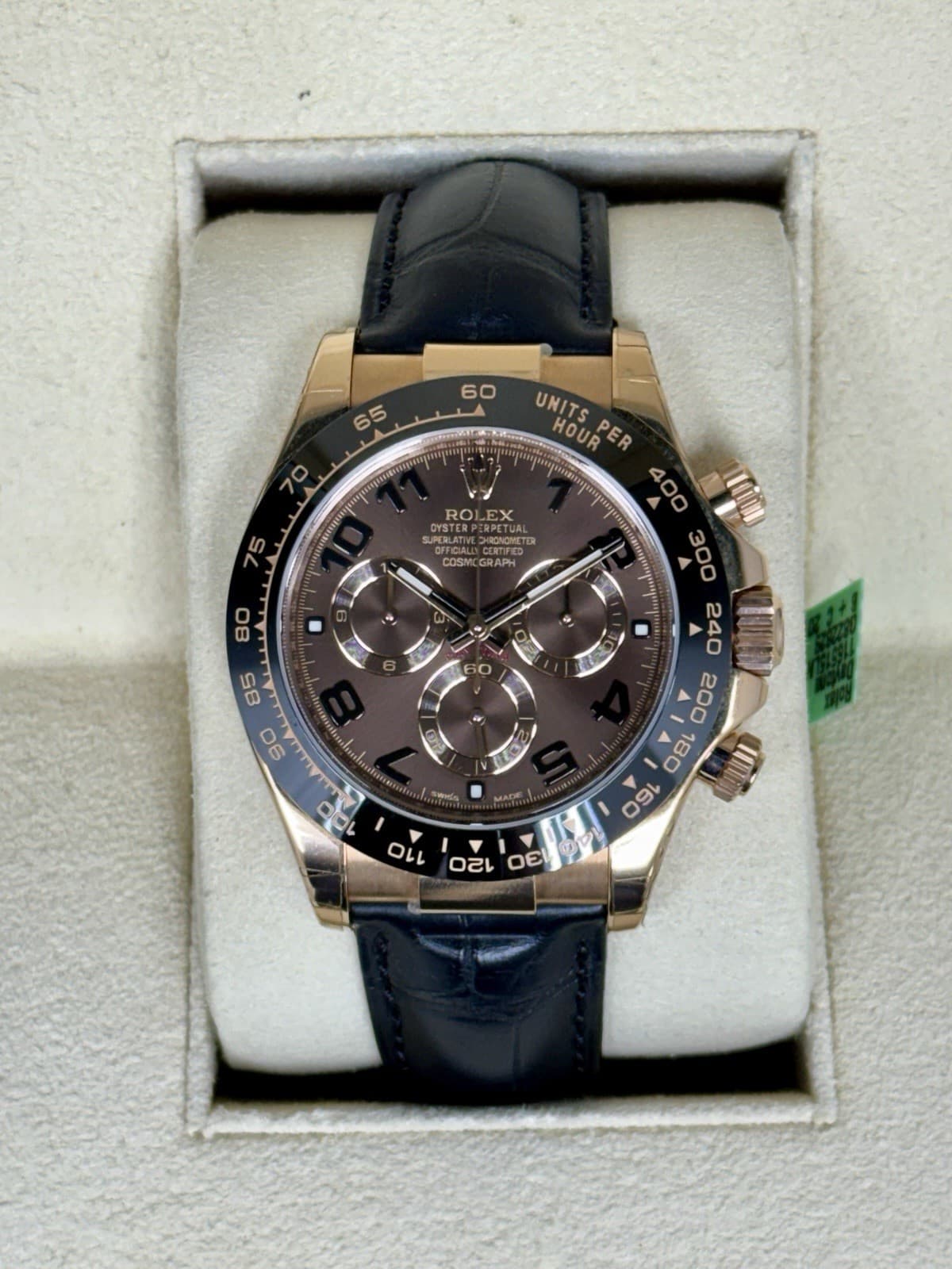 Rolex Cosmograph Daytona 116515LN Black Two-Piece Strap Black Bezel Full Set