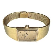 Omega solid 18k 750 yellow gold 63g women's watch manual vintage running