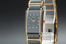 RADO jubilie 153.0283.3N 12P Diamond 18mm Black Quartz Women's Watch [Near MINT]